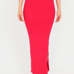 Beau Design Women Pink Solid Saree Shapewear-image-66