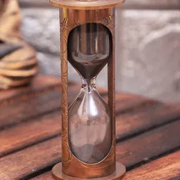 EXIM DECOR Gold-Toned & Black Tube Type Sand Timer Showpiece-picture-12