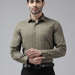 Blackberrys Pure Cotton Slim Fit Printed Formal Shirt-image-89