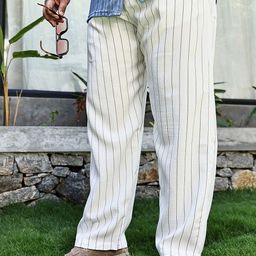 Instafab Plus Men Striped Relaxed Trousers-picture-19