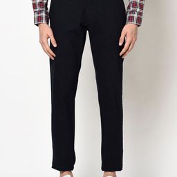 Blackberrys Men Navy Blue B-91 Skinny Fit Chinos Trousers-image-39