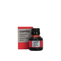 Camlin Fountain Pen Ink 60 ml Scarlet Red ink Color-image-83