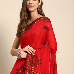 DESH BIDESH Warli Pure Cotton Taant Saree-image-49