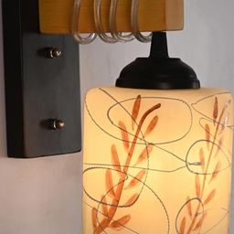 SOMIL Brown Glass Cylinder Printed Wall Lamps-image-118
