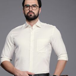 Louis Philippe Gods & Kings Textured Classic Giza Cotton Formal Shirt-image-25