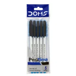 Doms Proxima Fine Black Ball Pen (Pouch of 5 Pcs)-image-73