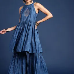 Taavi Printed Regular Taavi Festive Kurta with Sharara-picture-19