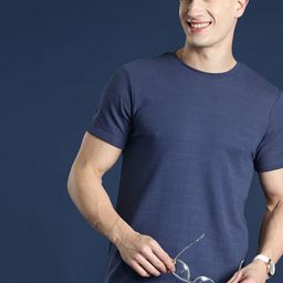 Mast & Harbour Men Self Design T-shirt-image-79