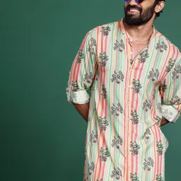 Sangria Men Striped Kurta-image-21