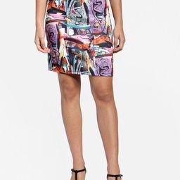 Cation Women Multicoloured Printed Pencil Mini Skirt-23
