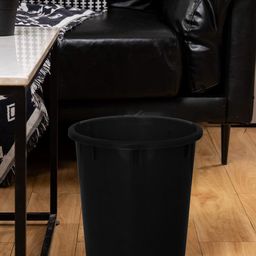 Kuber Industries 3 Pcs Black Open Dustbins - 5 L Each-90