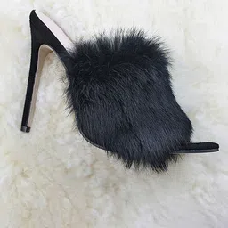Jbarg Women Fur Stiletto Sandals-picture-0
