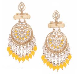 Anouk Set Of 2 Artificial Stones Studded and Beaded Drop Earrings image 3