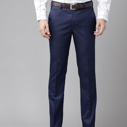 Park Avenue Men Checked Super Slim Fit Formal Trousers-image-44
