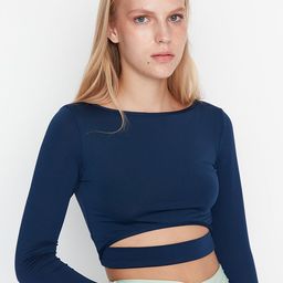 Trendyol Solid Fitted Crop Top-image-89