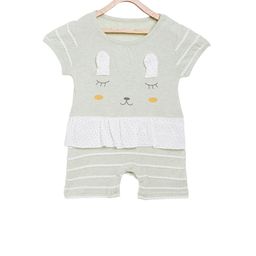 Camey Girls Green Printed Rompers With Bib-picture-10