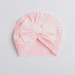 TIPY TIPY TAP Girls Self Design Schifili Bow Turban Beanie Cap-36