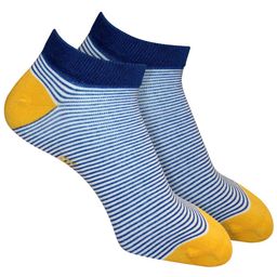 Man Arden Men Blue & Orange Coloured Striped Ankle Length Socks-21
