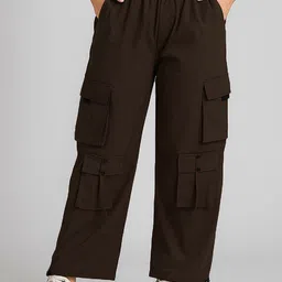 ADDYVERO Women Classic Loose Fit Mid-Rise Wrinkle Free Cargos-picture-11