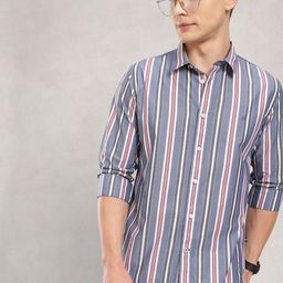 Nautica Pure Cotton Striped Slim Fit Shirt-image-30
