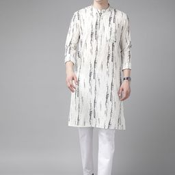 See Designs Men Dyed Pure Cotton Kurta With Pyjamas-picture-56