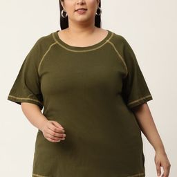 theRebelinme Women Plus Size Cotton Round Neck T-shirt-image-62