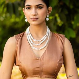 Anouk Rustic Block Print Saree image 4