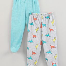 Ben Benny Cotton Bootie Leggings Solid & Dino Printed Pack of 2 - Blue Grey-picture-16