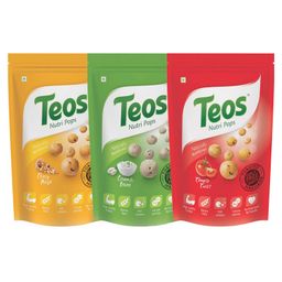 Teos Nutri Pops Roasted Makhana Snacks Cheesy Pizza Cream And Onion & Tomato Twist  3 x 70 g-8