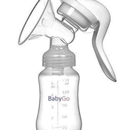 BabyGo Silicone Manual Breast Pump ,Baby Milk Pump, Soft & Gentle - Manual - BPA Free (150 ml) (Transparent)-23