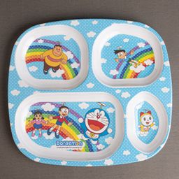 Superware Melamine  4 Section Plate - Doraemon Rainbow-26