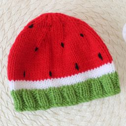 Woonie Handknitted Watermelon Cap - Red-6