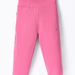 Doreme Single Jersey Knit Full Length Solid Leggings - Pink-picture-17