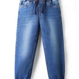 Pine Kids Denim Woven Full Length Washed Jeans - Blue-picture-26