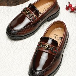 Tiny Bugs Metal Applique Detailed Textured Slip On Loafers - Tan-image-60
