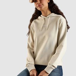 Tommy Hilfiger Women Brand Logo Printed Hooded Neck Cotton Pullover Sweatshirt-image-54