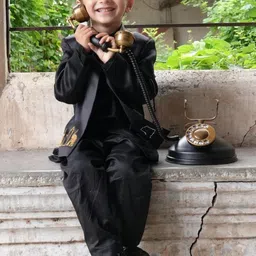 Funny Bones Clothings Boys Regular Thread Work Kurta with Trousers-image-70