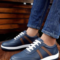 riffway Men Striped Suede Sneakers-image-49