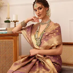 Silk Land Women Woven Design Floral Printed Kanjeevaram Saree-picture-35