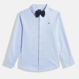 Allen Solly Junior Boys Slim Fit Micro Ditsy Printed Casual Shirt With Bow Tie-image-52