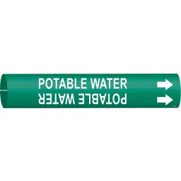 BRADY Plastic Pipe Marker Potable Water Green and White 2 x 2 x 0.03 inch, 5LDU2-image-20