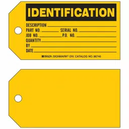 BRADY Tag 5-3/4 inch x 3 inch Black on Yellow for Indoor Usage, 4ZH18 (Pack of 100 Pcs)-image-89