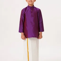 Ramraj Kids Kurta with Gold Zari Dhoti-16