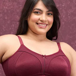 Nykd Women Luxe Jacquard M-frame Bra -Maroon (NYB232)-image-24