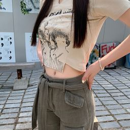 LULU & SKY Graphic Printed Crop Top-image-16