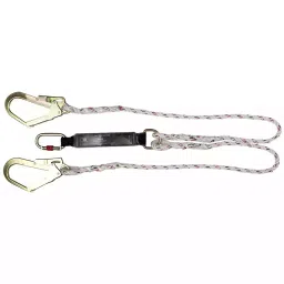 ISSAFE 14 mm Energy Absorbing Double Lanyard with Two Ropes and Two Scaffolding Hook, ISF -161 (Pack of 5)-picture-44