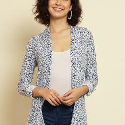 Trend Arrest Abstract Printed Open Front Shrug-12