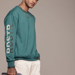 The Roadster Life Co.  Brand Logo Printed Oversized Fit Sweatshirt-image-27