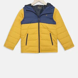 t-base Boys Yellow Colourblocked Lightweight Jacket-image-73