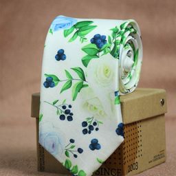 Tossido Men White & Green Printed Broad Tie-image-52